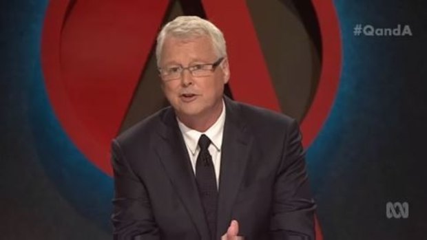 Q&A host Tony Jones ramped up the debate on freedom of speech on Monday night's program.