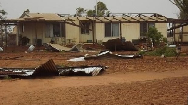 A number of homes suffered roof damage during the Cyclone as it passed through Carnarvon