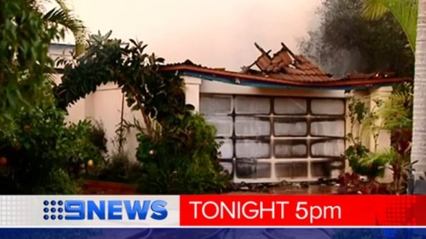 Pelican Waters house destroyed by fire.