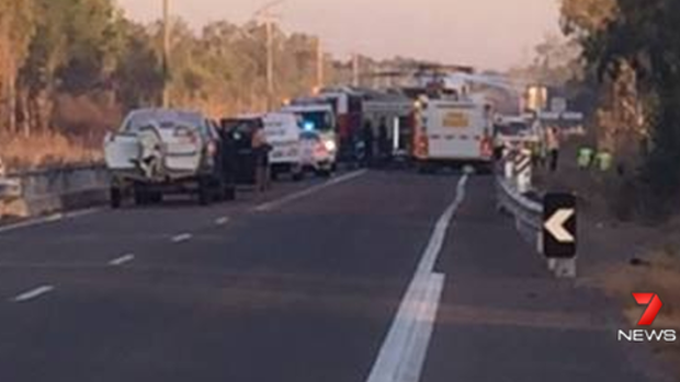 A 15-year-old boy died after a car hit a horse on the Bruce Highway near Townsville early Wednesday.