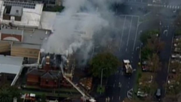A fire at the Essendon Historical Society