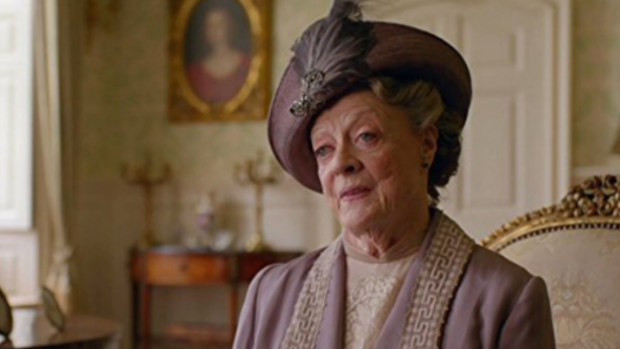 Maggie Smith in Downtown Abbey.