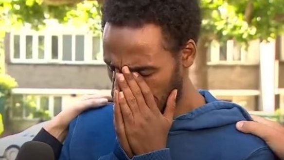 Mahal Egal was among the first to evacuate with his two children.