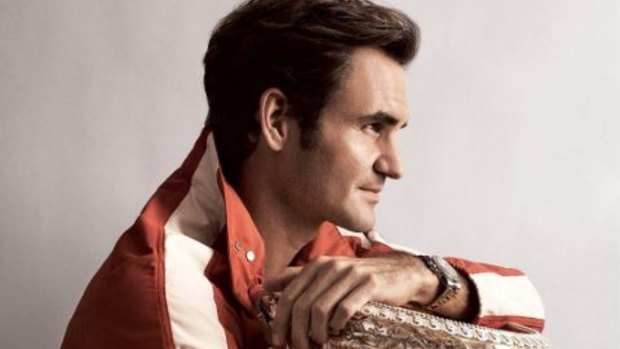 Roger Federer as he appears in the new issue of GQ.