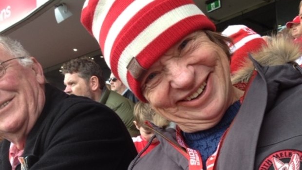 Sydney Swans fan Julie Burgess has caught numerous planes and trains to make it to the MCG in time for tonight's semi-final.