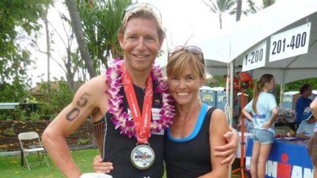 Raija Ogden, right, with partner Courtney Ogden at a different racing event.