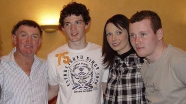 John Donnelly with his children, Daniel, Katy and Sean.  