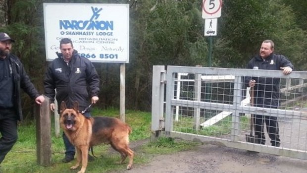 One of the sniffer dogs at the Narconon drug rehab centre.