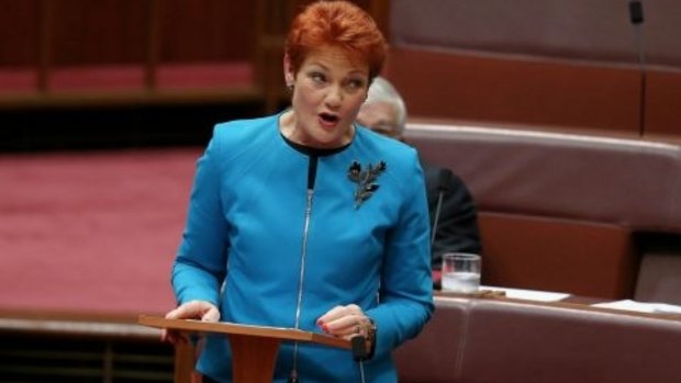 One Nation leader Pauline Hanson.