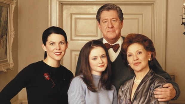<i>Gilmore Girls</I> stars Lauren Graham, Alexis Bledel, the late Edward Herrmann and Kelly Bishop. Of the latest series, Bishop says not having Herrmann there 'brought a strange sense of emptiness for me'.