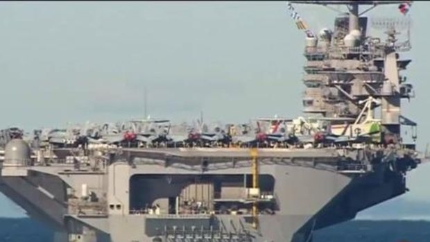 USS George Washington left Brisbane on Tuesday.