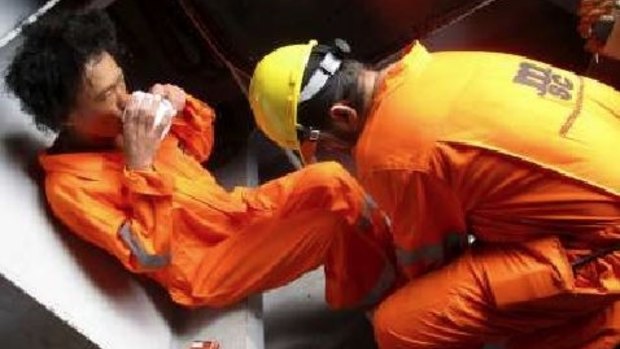 He was given food and dry clothes after being found off the coast of Bulli Beach.