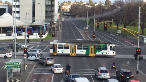 The normally busy Punt Road came to a standstill on Friday afternoon after a gas leak.