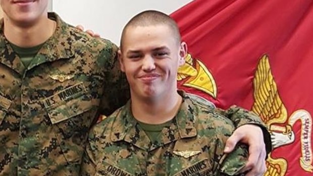 US Marine Nathan Ordway is missing off the Queensland coast.