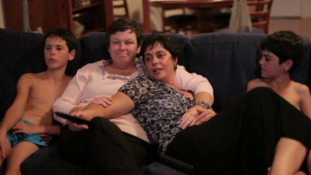A scene from Australian documentary <i>Gayby Baby</i>, about children growing up with same sex parents.