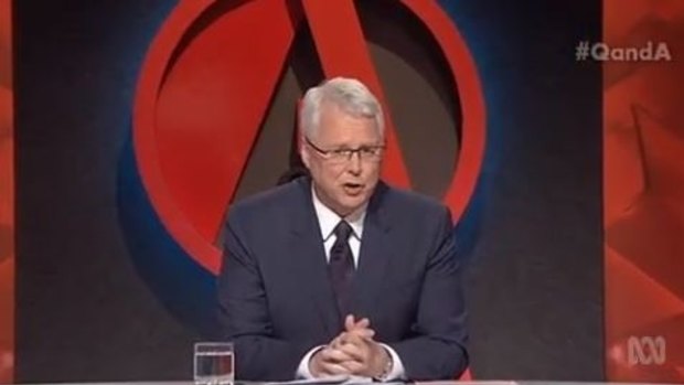 <i>Q&A</i> host Tony Jones sparked the debate by pointing out the Syrian passport found by the body of one of the Pairs suicide bombers had been used to enter Europe via Greece along the refugee trail.