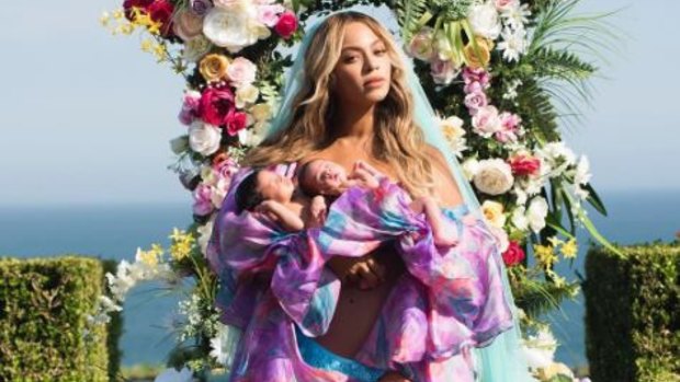 Beyonce introduced her twins to the world with an Instagram photo shoot,