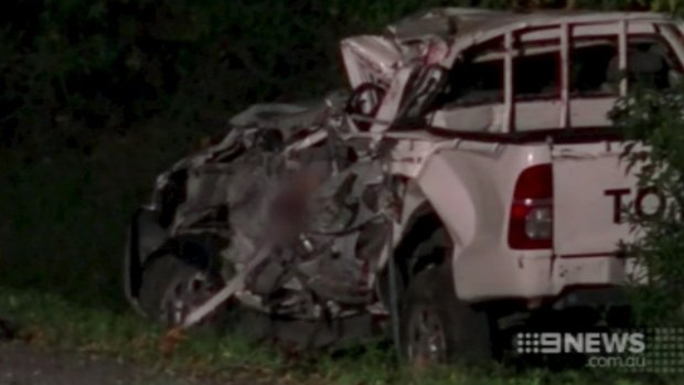A Toyota Hilux crashed in Peats Ridge on Friday night, killing two people.