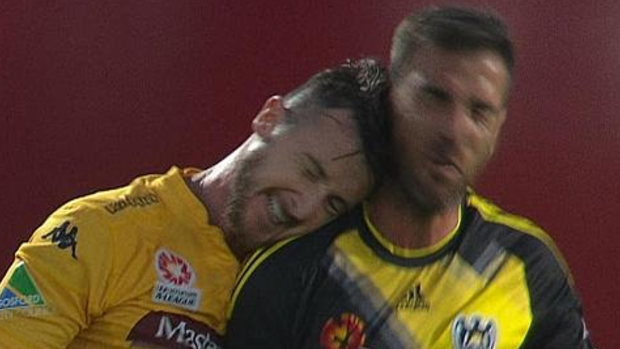 Roy O'Donovan has been banned for eight weeks for this clash with Wellington's Manny Muscat.