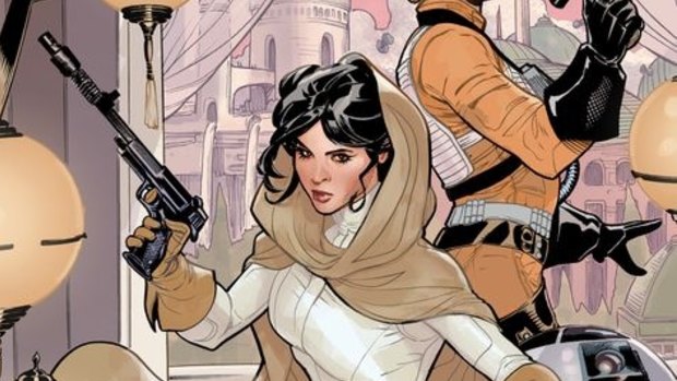 Princess Leia partners with an X-Wing Fighter pilot named Evaan in her new "Star Wars" comic. 