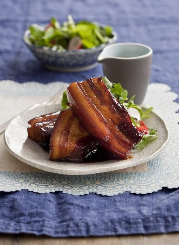 Caroline Velik's caramelised pork belly <a href="http://www.goodfood.com.au/good-food/cook/recipe/caramelised-pork-belly-20121123-29tt8.html"><b>(recipe here)</b></a>.