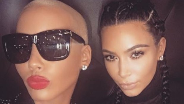 Hell has frozen over: The most unlikely person rode in on a white steed to back up Kim and her nakedness – ex-foe, Amber Rose.