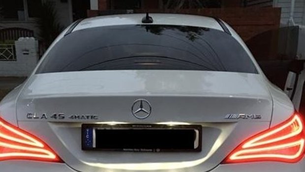 A Mercedes sedan similar to the car stolen during a Port Melbourne home invasion.