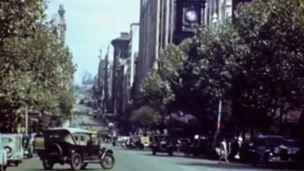 Footage shot by a tourist in Melbourne in the 1940s has emerged on YouTube.