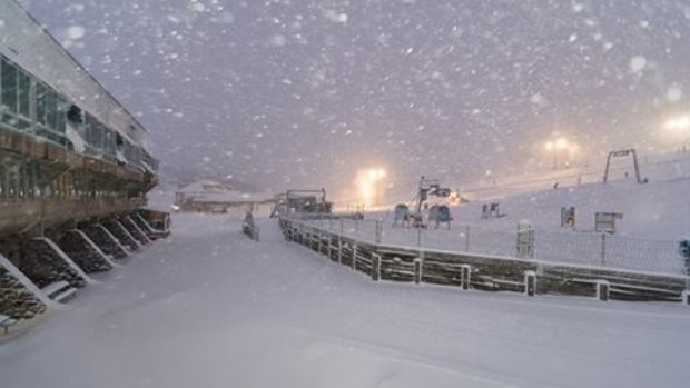 About 35 centimetres fell across the four resorts areas of Perisher on Friday.