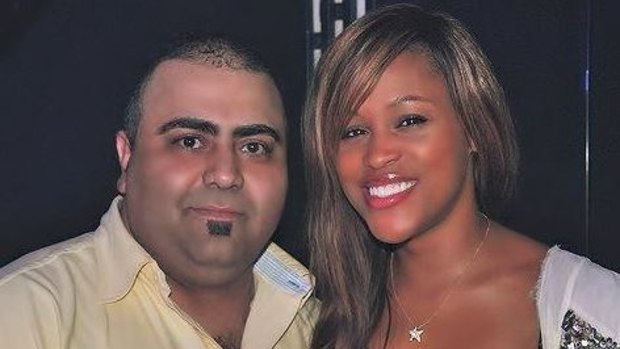 Khaled Abu Hasna with rapper Eve.