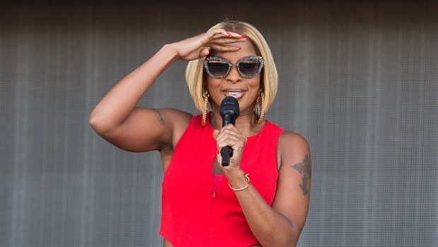  Mary J Blige performs at a British music festival in July. 