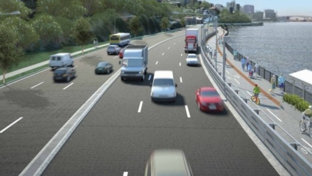 An artists impression of the Kingsford Smith Drive upgrade
