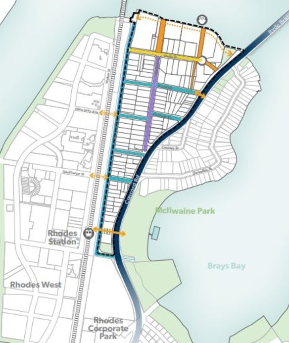 The land proposed for the new Rhodes East development