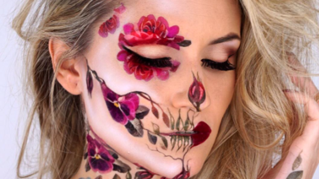 Outlandish makeup is the go for any Halloween diva.