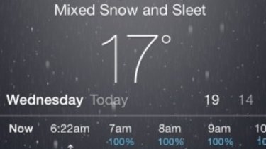 Apple S Iphone Weather App Forecasts Snow For Sydney Ignore It