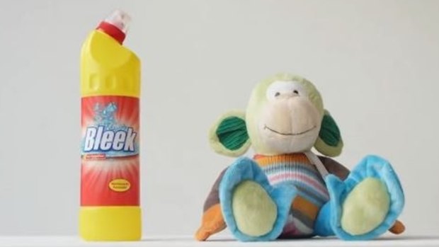 Warning for parents ... The Dutch government employed ad agency Lemz to show how young children are attracted to bottles of bleach, paint and cleaning chemicals.
