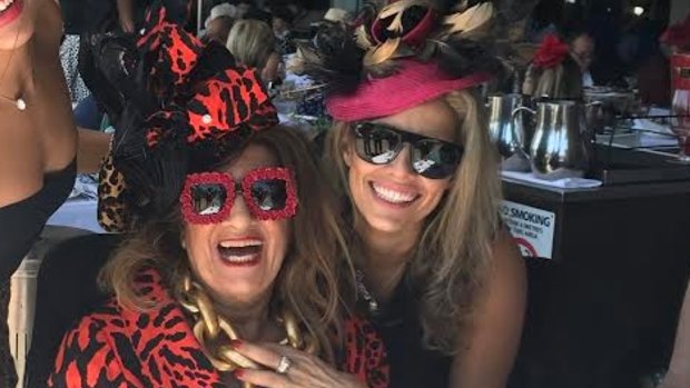 Maria and Bianca Venuti at a Melbourne Cup lunch Woolloomooloo. 