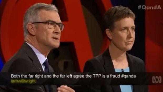 James Pearson, CEO of the Australian Chamber of Commerce and Industry, and Sally McManus, secretary of the ACTU appear on Q&A on February 5.