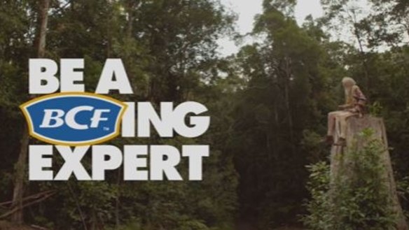 BCF advertisement using the phrase 'BCFing fun'.