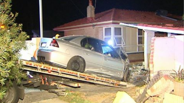 Four children had a lucky escape when this car crashed into their Rockingham house on Friday night
