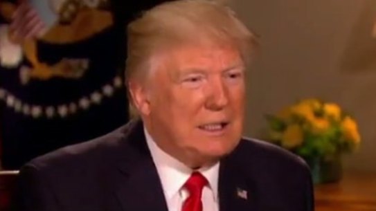 President Donald Trump discusses the Syria strike on Wednesday.