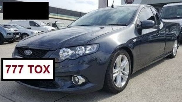 Mr Streeter is believed to be driving a stolen gunmetal grey 2011 Ford Falcon ute with a silver tray and registration 777 TOX.