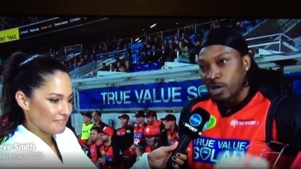Chris Gayle's behaviour during his interview with Mel McLaughlin was swiftly condemned but he excused it as a joke. 
