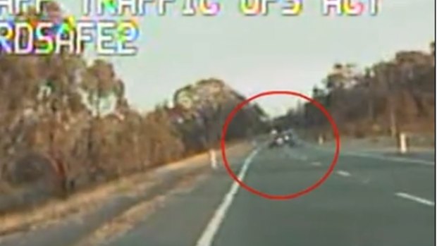 Police dashboard camera filmed what police say could have been a head-on collision with a car carrying two young children.