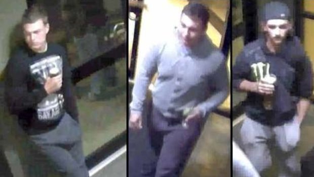 Police want to speak to these three men in relation to the Falcon incident.
