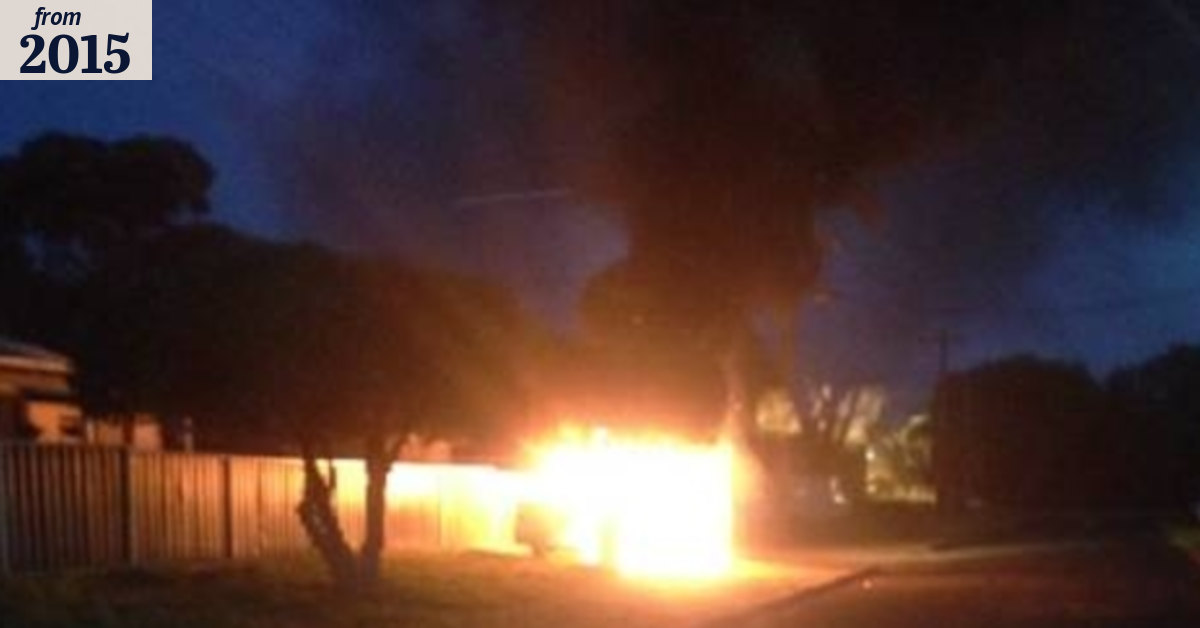 Wild police chase in Busselton after armed man sets car on fire