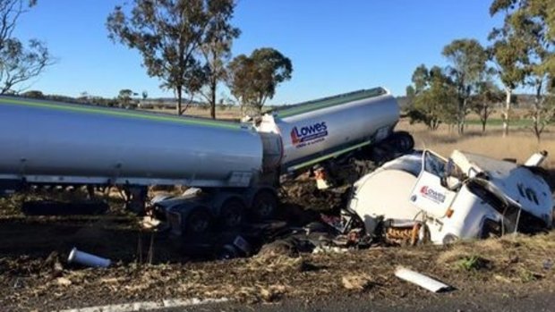 A 62-year-old Goondiwindi truck driver died when his vehicle rolled south-west of Toowoomba.