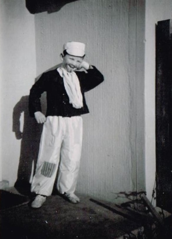 Louis Nowra at five, dressed for a school concert.