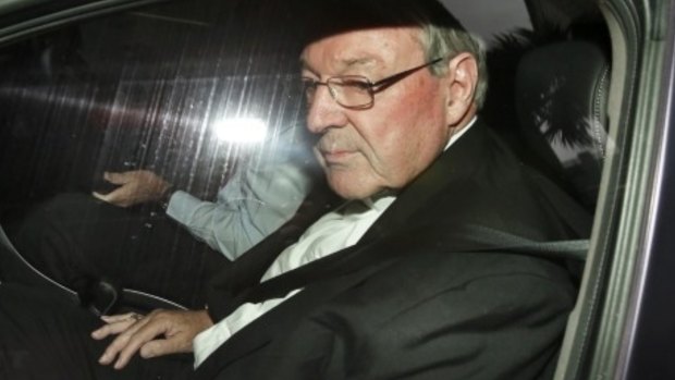 Cardinal George Pell arrives at the child abuse Royal Commission