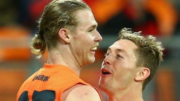 Cam McCarthy (left) is part of a trade deal that could land GWS a top three pick